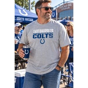 Fanatics Indianapolis Colts Men's 3XL Gray Graphic T-Shirt NFL Football NWOT